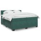 vidaXL Boxspringbett mit Matratze Dunkelgrün 200x200 cm Samt vidaXL Boxspringbett mit Matratze Dunkelgrün 200x200 cm Samt