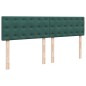 vidaXL Boxspringbett mit Matratze Dunkelgrün 200x200 cm Samt vidaXL Boxspringbett mit Matratze Dunkelgrün 200x200 cm Samt