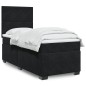 vidaXL Boxspringbett mit Matratze Schwarz 80x200 cm Samt vidaXL Boxspringbett mit Matratze Schwarz 80x200 cm Samt