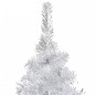Künstlicher Weihnachtsbaum mit LEDs & Kugeln Silbern 120 cm PET Künstlicher Weihnachtsbaum mit LEDs & Kugeln Silbern 120 cm PET