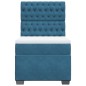 vidaXL Boxspringbett mit Matratze Blau 80x200 cm Samt