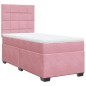 vidaXL Boxspringbett mit Matratze Rosa 90x200 cm Samt vidaXL Boxspringbett mit Matratze Rosa 90x200 cm Samt