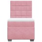 vidaXL Boxspringbett mit Matratze Rosa 90x200 cm Samt vidaXL Boxspringbett mit Matratze Rosa 90x200 cm Samt