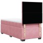 vidaXL Boxspringbett mit Matratze Rosa 90x200 cm Samt vidaXL Boxspringbett mit Matratze Rosa 90x200 cm Samt