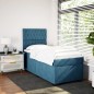 vidaXL Boxspringbett mit Matratze Blau 90x200 cm Samt vidaXL Boxspringbett mit Matratze Blau 90x200 cm Samt