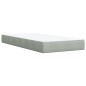 vidaXL Boxspringbett mit Matratze Hellgrau 90x200 cm Samt vidaXL Boxspringbett mit Matratze Hellgrau 90x200 cm Samt