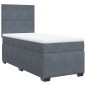 vidaXL Boxspringbett mit Matratze Dunkelgrau 100x200 cm Samt vidaXL Boxspringbett mit Matratze Dunkelgrau 100x200 cm Samt