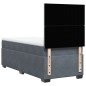 vidaXL Boxspringbett mit Matratze Dunkelgrau 100x200 cm Samt vidaXL Boxspringbett mit Matratze Dunkelgrau 100x200 cm Samt