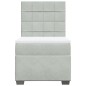 vidaXL Boxspringbett mit Matratze Hellgrau 100x200 cm Samt vidaXL Boxspringbett mit Matratze Hellgrau 100x200 cm Samt