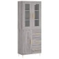 Highboard Grau Sonoma 69,5x34x180 cm Holzwerkstoff Highboard Grau Sonoma 69,5x34x180 cm Holzwerkstoff