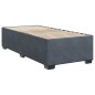 vidaXL Boxspringbett mit Matratze Dunkelgrau 100x200 cm Samt vidaXL Boxspringbett mit Matratze Dunkelgrau 100x200 cm Samt