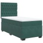 vidaXL Boxspringbett mit Matratze Dunkelgrün 100x200 cm Samt vidaXL Boxspringbett mit Matratze Dunkelgrün 100x200 cm Samt