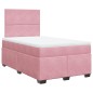 vidaXL Boxspringbett mit Matratze Rosa 120x190 cm Samt vidaXL Boxspringbett mit Matratze Rosa 120x190 cm Samt