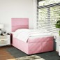 vidaXL Boxspringbett mit Matratze Rosa 120x190 cm Samt vidaXL Boxspringbett mit Matratze Rosa 120x190 cm Samt