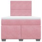 vidaXL Boxspringbett mit Matratze Rosa 120x190 cm Samt vidaXL Boxspringbett mit Matratze Rosa 120x190 cm Samt