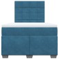 vidaXL Boxspringbett mit Matratze Blau 120x190 cm Samt vidaXL Boxspringbett mit Matratze Blau 120x190 cm Samt