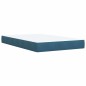 vidaXL Boxspringbett mit Matratze Blau 120x190 cm Samt vidaXL Boxspringbett mit Matratze Blau 120x190 cm Samt