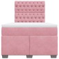 vidaXL Boxspringbett mit Matratze Rosa 120x190 cm Samt vidaXL Boxspringbett mit Matratze Rosa 120x190 cm Samt