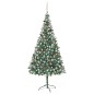 Künstlicher Tannenbaum mit LEDs & Kugeln & Zapfen 210 cm Künstlicher Tannenbaum mit LEDs & Kugeln & Zapfen 210 cm