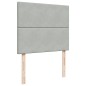vidaXL Boxspringbett mit Matratze Hellgrau 120x200 cm Samt vidaXL Boxspringbett mit Matratze Hellgrau 120x200 cm Samt