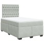vidaXL Boxspringbett mit Matratze Hellgrau 120x200 cm Samt vidaXL Boxspringbett mit Matratze Hellgrau 120x200 cm Samt