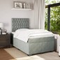 vidaXL Boxspringbett mit Matratze Hellgrau 120x200 cm Samt vidaXL Boxspringbett mit Matratze Hellgrau 120x200 cm Samt