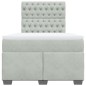 vidaXL Boxspringbett mit Matratze Hellgrau 120x200 cm Samt vidaXL Boxspringbett mit Matratze Hellgrau 120x200 cm Samt