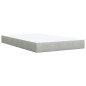 vidaXL Boxspringbett mit Matratze Hellgrau 120x200 cm Samt vidaXL Boxspringbett mit Matratze Hellgrau 120x200 cm Samt
