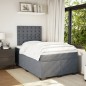 vidaXL Boxspringbett mit Matratze Dunkelgrau 120x200 cm Samt vidaXL Boxspringbett mit Matratze Dunkelgrau 120x200 cm Samt