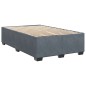 vidaXL Boxspringbett mit Matratze Dunkelgrau 120x200 cm Samt vidaXL Boxspringbett mit Matratze Dunkelgrau 120x200 cm Samt