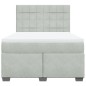vidaXL Boxspringbett mit Matratze Hellgrau 140x190 cm Samt vidaXL Boxspringbett mit Matratze Hellgrau 140x190 cm Samt
