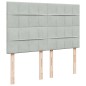vidaXL Boxspringbett mit Matratze Hellgrau 140x190 cm Samt vidaXL Boxspringbett mit Matratze Hellgrau 140x190 cm Samt