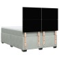 vidaXL Boxspringbett mit Matratze Hellgrau 140x190 cm Samt vidaXL Boxspringbett mit Matratze Hellgrau 140x190 cm Samt