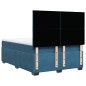 vidaXL Boxspringbett mit Matratze Blau 140x190 cm Samt vidaXL Boxspringbett mit Matratze Blau 140x190 cm Samt