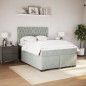 vidaXL Boxspringbett mit Matratze Hellgrau 140x190 cm Samt vidaXL Boxspringbett mit Matratze Hellgrau 140x190 cm Samt