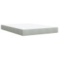 vidaXL Boxspringbett mit Matratze Hellgrau 140x190 cm Samt vidaXL Boxspringbett mit Matratze Hellgrau 140x190 cm Samt