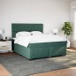 vidaXL Boxspringbett mit Matratze Dunkelgrün 200x200 cm Samt vidaXL Boxspringbett mit Matratze Dunkelgrün 200x200 cm Samt