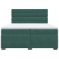 vidaXL Boxspringbett mit Matratze Dunkelgrün 200x200 cm Samt vidaXL Boxspringbett mit Matratze Dunkelgrün 200x200 cm Samt