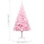 Künstlicher Weihnachtsbaum mit LEDs & Kugeln Rosa 210 cm PVC Künstlicher Weihnachtsbaum mit LEDs & Kugeln Rosa 210 cm PVC