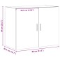 vidaXL Wandschrank Braun Eichen-Optik 80x42,5x64 cm Holzwerkstoff vidaXL Wandschrank Braun Eichen-Optik 80x42,5x64 cm Holzwerkstoff