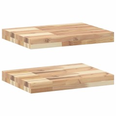 vidaXL Schweberegale 2 Stk. 40x30x4 cm Massivholz Akazie Unbehandelt