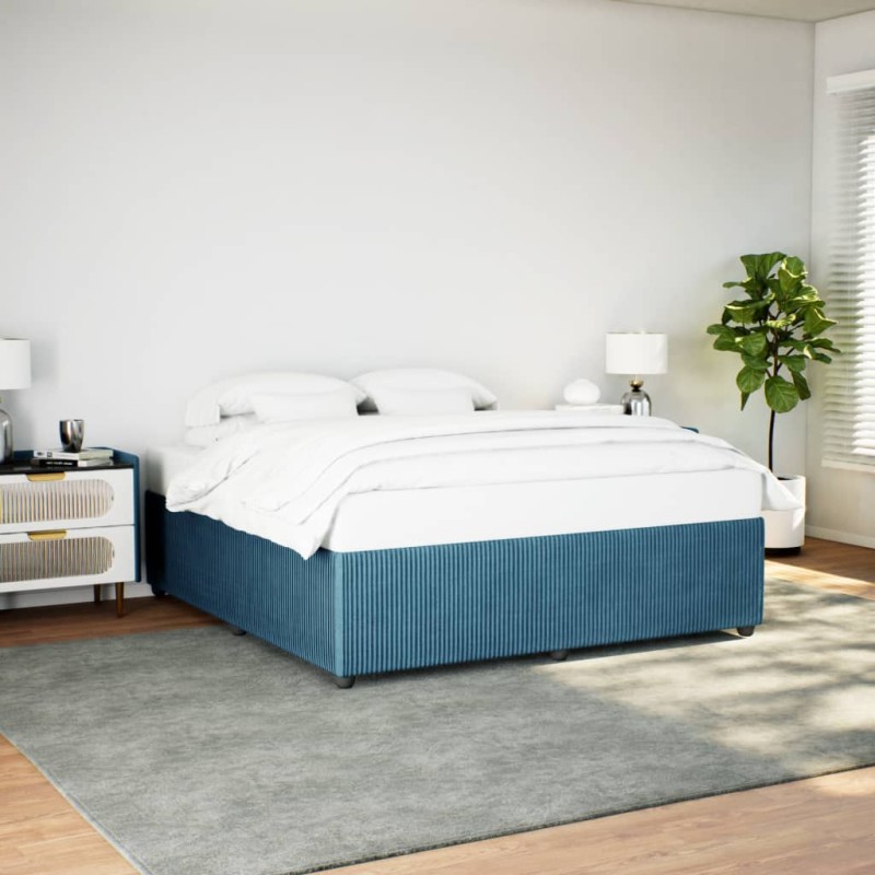 vidaXL Bettgestell Blau 180x200 cm Samt vidaXL Bettgestell Blau 180x200 cm Samt