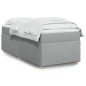 vidaXL Boxspringbett mit Matratze Hellgrau 80x200 cm Stoff vidaXL Boxspringbett mit Matratze Hellgrau 80x200 cm Stoff