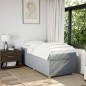 vidaXL Boxspringbett mit Matratze Hellgrau 80x200 cm Stoff vidaXL Boxspringbett mit Matratze Hellgrau 80x200 cm Stoff