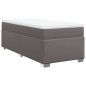 vidaXL Boxspringbett mit Matratze Grau 80x200 cm Kunstleder vidaXL Boxspringbett mit Matratze Grau 80x200 cm Kunstleder