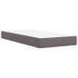 vidaXL Boxspringbett mit Matratze Grau 80x200 cm Kunstleder vidaXL Boxspringbett mit Matratze Grau 80x200 cm Kunstleder