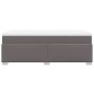 vidaXL Boxspringbett mit Matratze Grau 80x200 cm Kunstleder vidaXL Boxspringbett mit Matratze Grau 80x200 cm Kunstleder