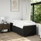 vidaXL Boxspringbett mit Matratze Schwarz 80x200 cm Stoff vidaXL Boxspringbett mit Matratze Schwarz 80x200 cm Stoff
