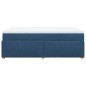 vidaXL Boxspringbett mit Matratze Blau 120x190 cm Stoff