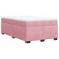 vidaXL Boxspringbett mit Matratze Rosa 120x190 cm Samt vidaXL Boxspringbett mit Matratze Rosa 120x190 cm Samt